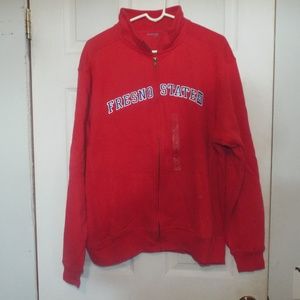 Red Zip-Up Fresno State Sweatshirt Jacket